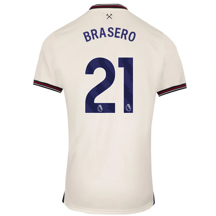Danxen Hombre Camiseta Sarah Brasero #21 Blanco Roto 2ª Equipación 2025/26 La Camisa