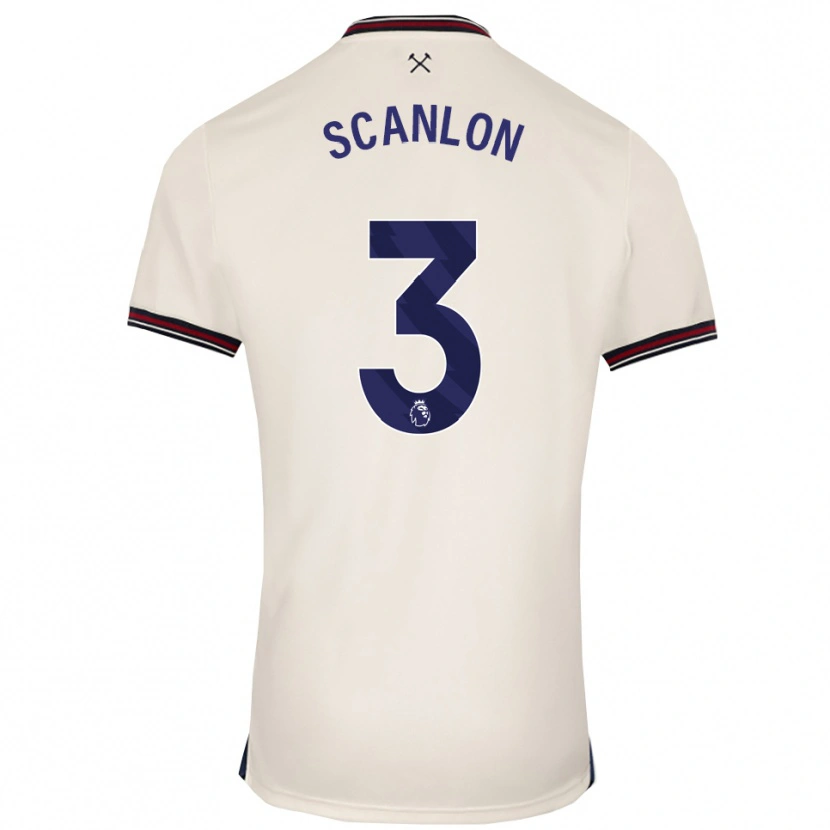 Danxen Hombre Camiseta Joe Scanlon #3 Blanco Roto 2ª Equipación 2025/26 La Camisa