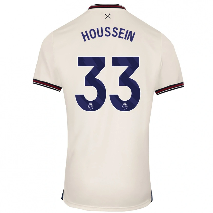 Danxen Hombre Camiseta Halle Houssein #33 Blanco Roto 2ª Equipación 2025/26 La Camisa
