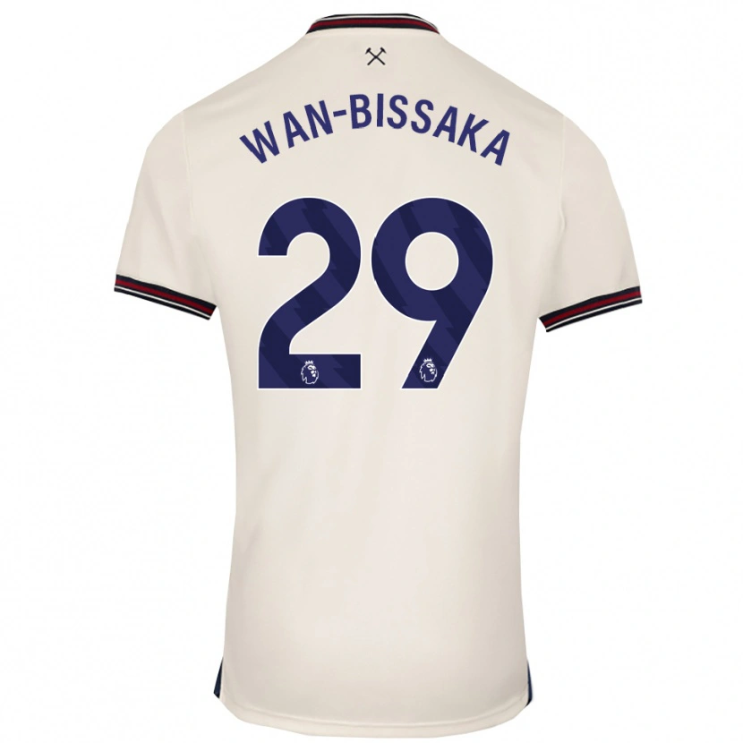 Danxen Hombre Camiseta Aaron Wan-Bissaka #29 Blanco Roto 2ª Equipación 2025/26 La Camisa