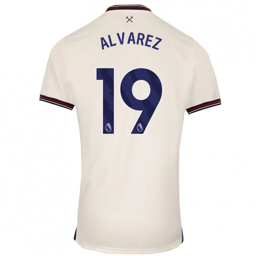 Danxen Hombre Camiseta Edson Álvarez #19 Blanco Roto 2ª Equipación 2025/26 La Camisa