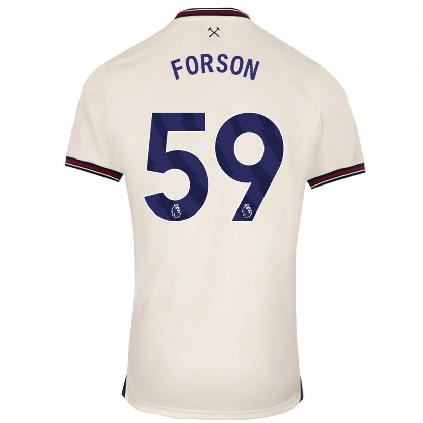 Danxen Hombre Camiseta Keenan Forson #59 Blanco Roto 2ª Equipación 2025/26 La Camisa