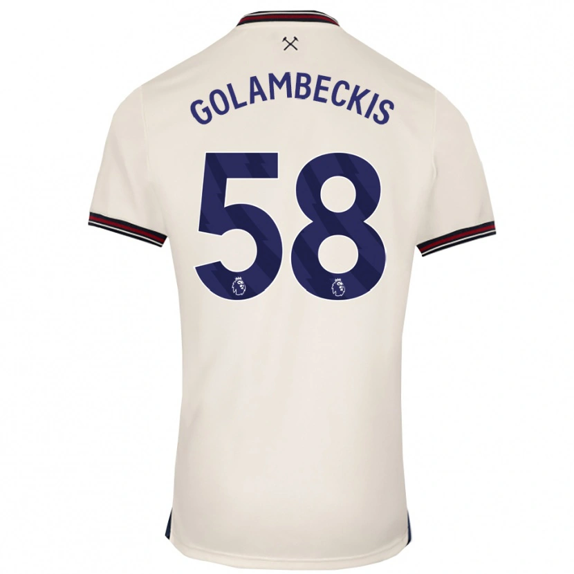 Danxen Hombre Camiseta Airidas Golambeckis #58 Blanco Roto 2ª Equipación 2025/26 La Camisa