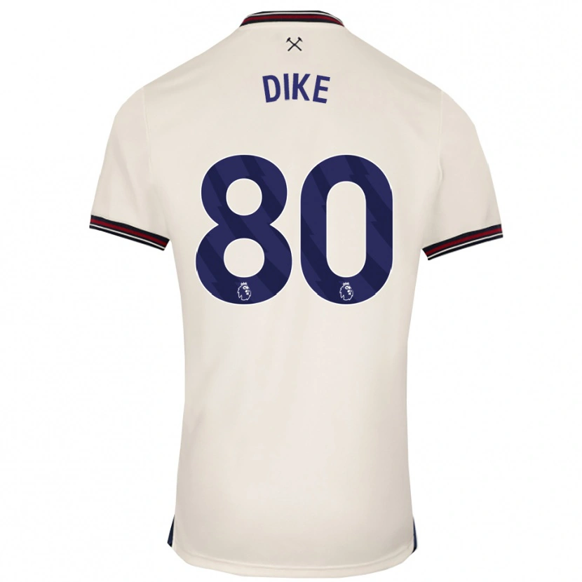 Danxen Hombre Camiseta Andre Dike #80 Blanco Roto 2ª Equipación 2025/26 La Camisa