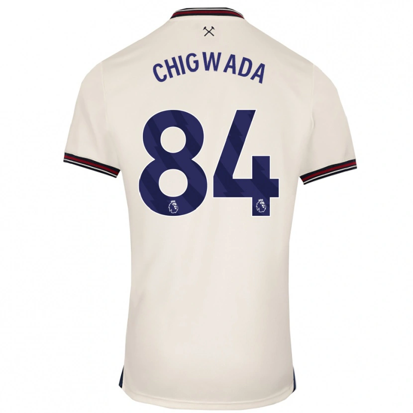 Danxen Hombre Camiseta David Chigwada #84 Blanco Roto 2ª Equipación 2025/26 La Camisa