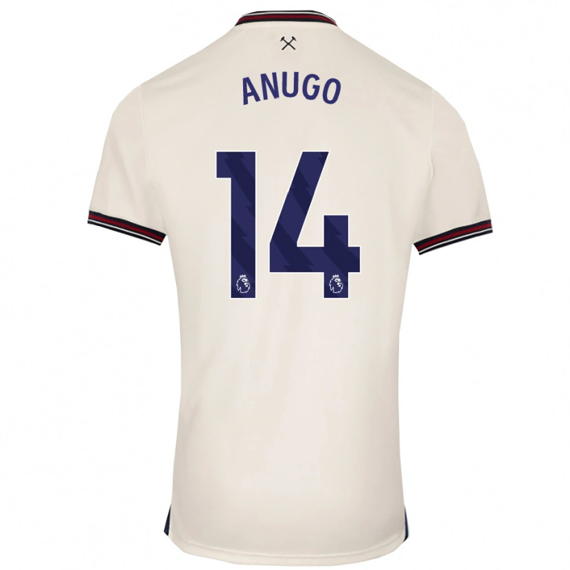 Danxen Hombre Camiseta David Anugo #14 Blanco Roto 2ª Equipación 2025/26 La Camisa