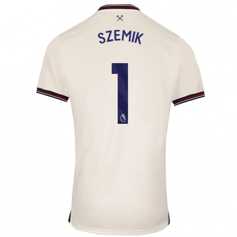 Danxen Hombre Camiseta Kinga Szemik #1 Blanco Roto 2ª Equipación 2025/26 La Camisa