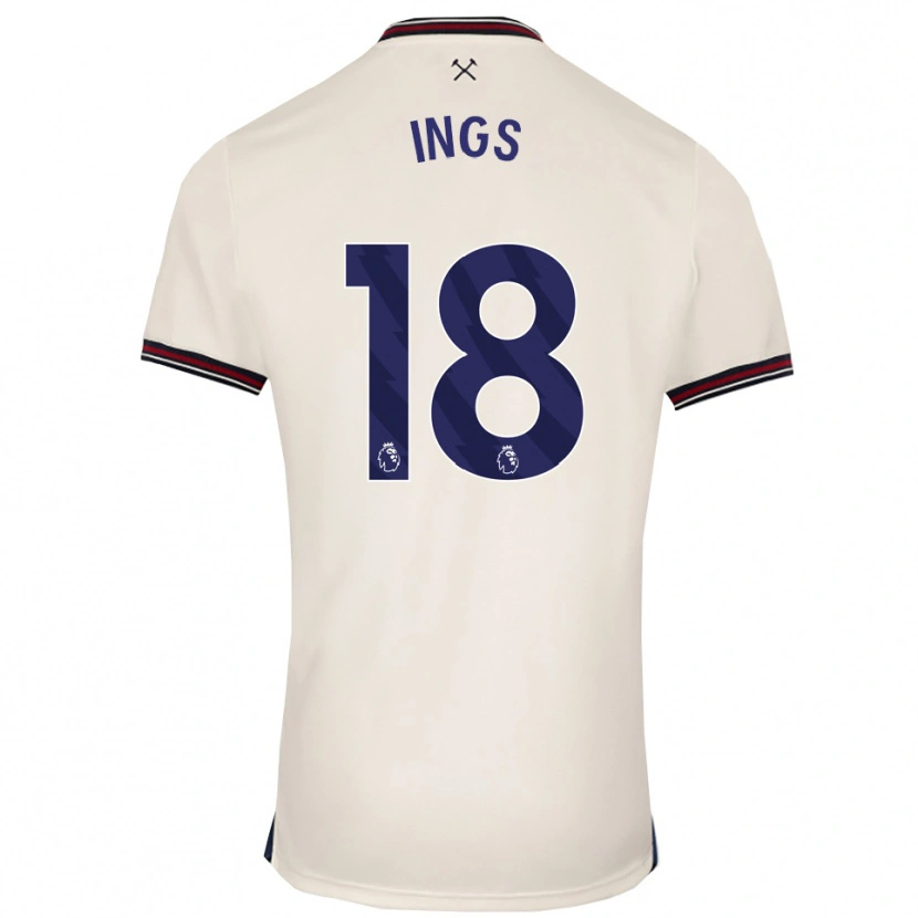 Danxen Hombre Camiseta Danny Ings #18 Blanco Roto 2ª Equipación 2025/26 La Camisa