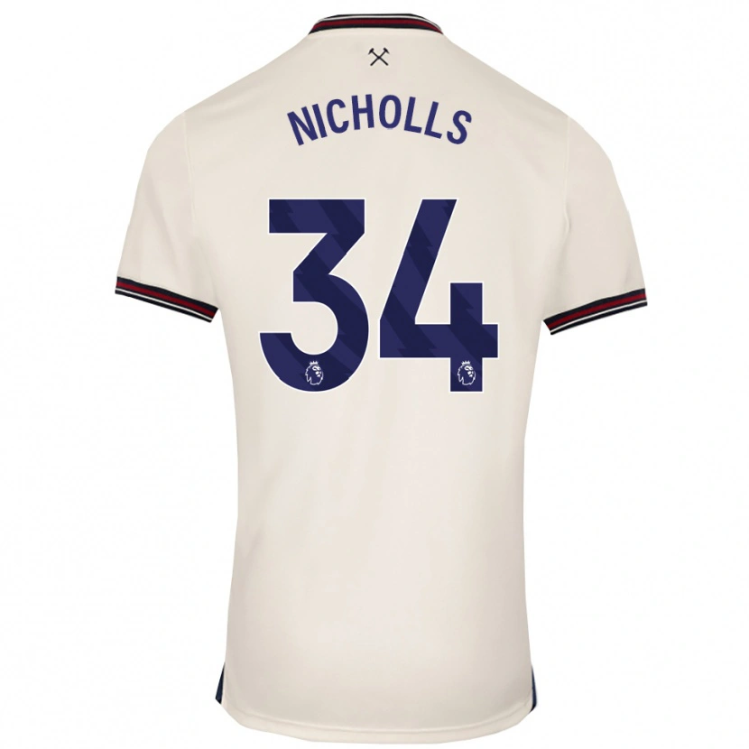 Danxen Hombre Camiseta Macey Nicholls #34 Blanco Roto 2ª Equipación 2025/26 La Camisa