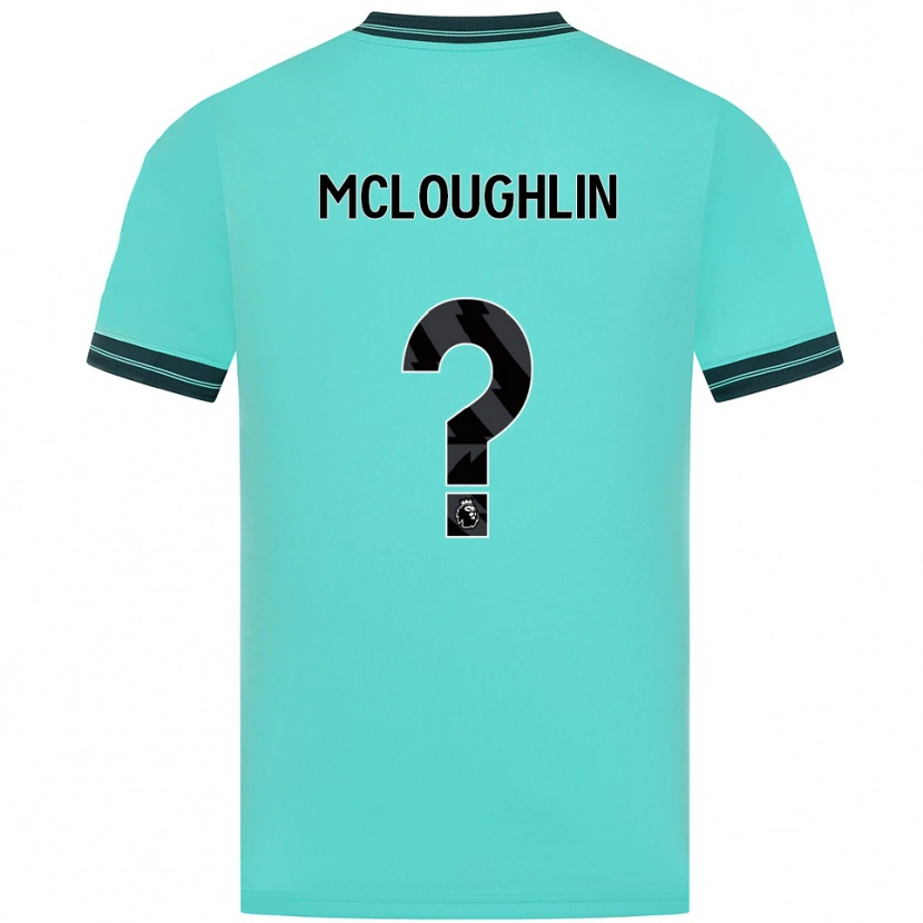 Danxen Hombre Camiseta Lee Mcloughlin #0 Celeste Verde 2ª Equipación 2025/26 La Camisa