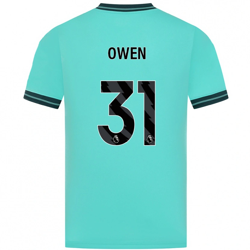 Danxen Hombre Camiseta Skye Owen #31 Celeste Verde 2ª Equipación 2025/26 La Camisa