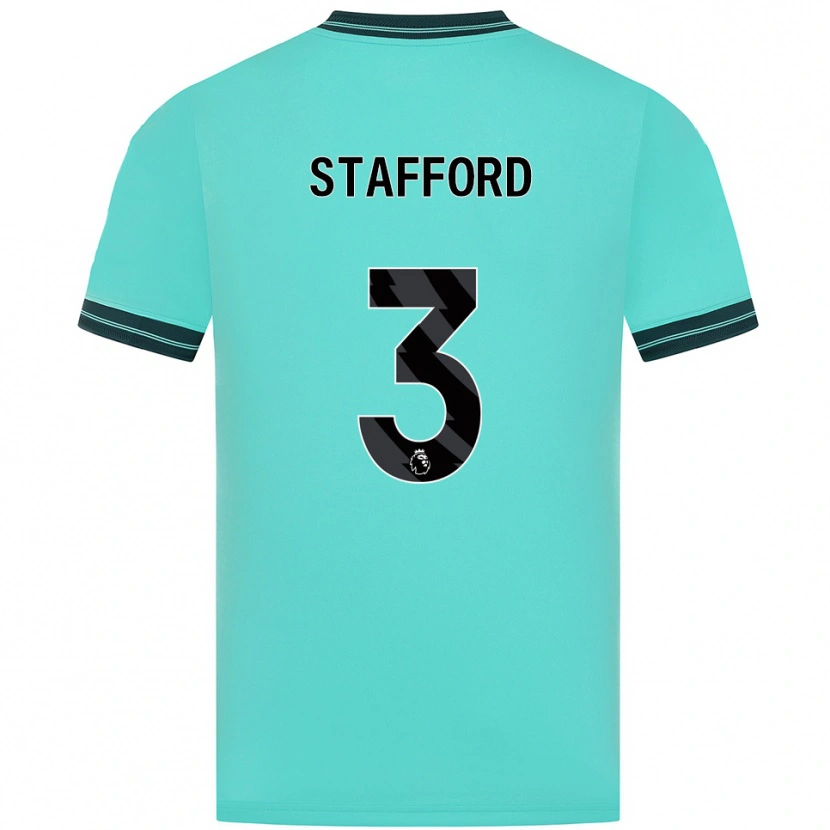 Danxen Hombre Camiseta Ollie Stafford #3 Celeste Verde 2ª Equipación 2025/26 La Camisa