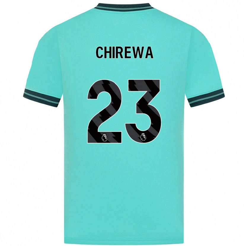 Danxen Hombre Camiseta Tawanda Chirewa #23 Celeste Verde 2ª Equipación 2025/26 La Camisa
