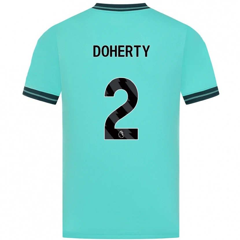 Danxen Hombre Camiseta Matt Doherty #2 Celeste Verde 2ª Equipación 2025/26 La Camisa