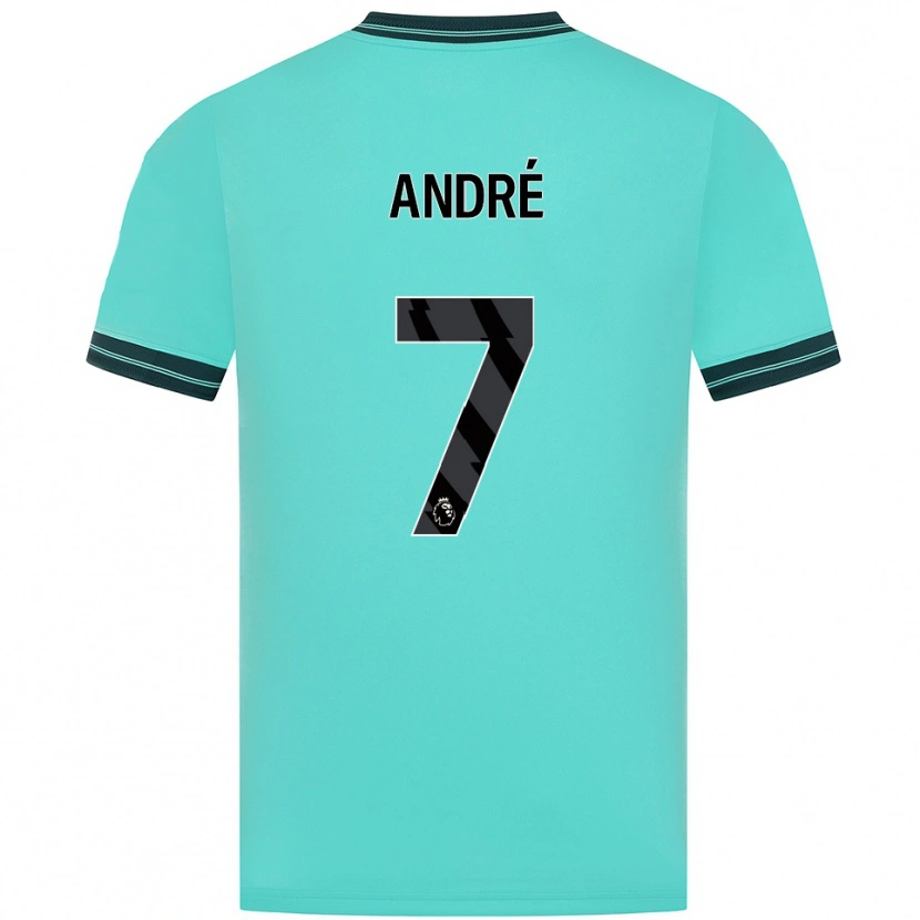 Danxen Hombre Camiseta André #7 Celeste Verde 2ª Equipación 2025/26 La Camisa