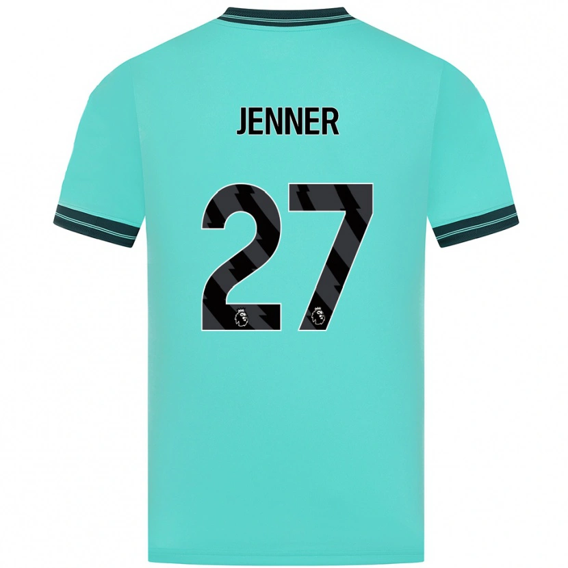 Danxen Hombre Camiseta Abbi Jenner #27 Celeste Verde 2ª Equipación 2025/26 La Camisa