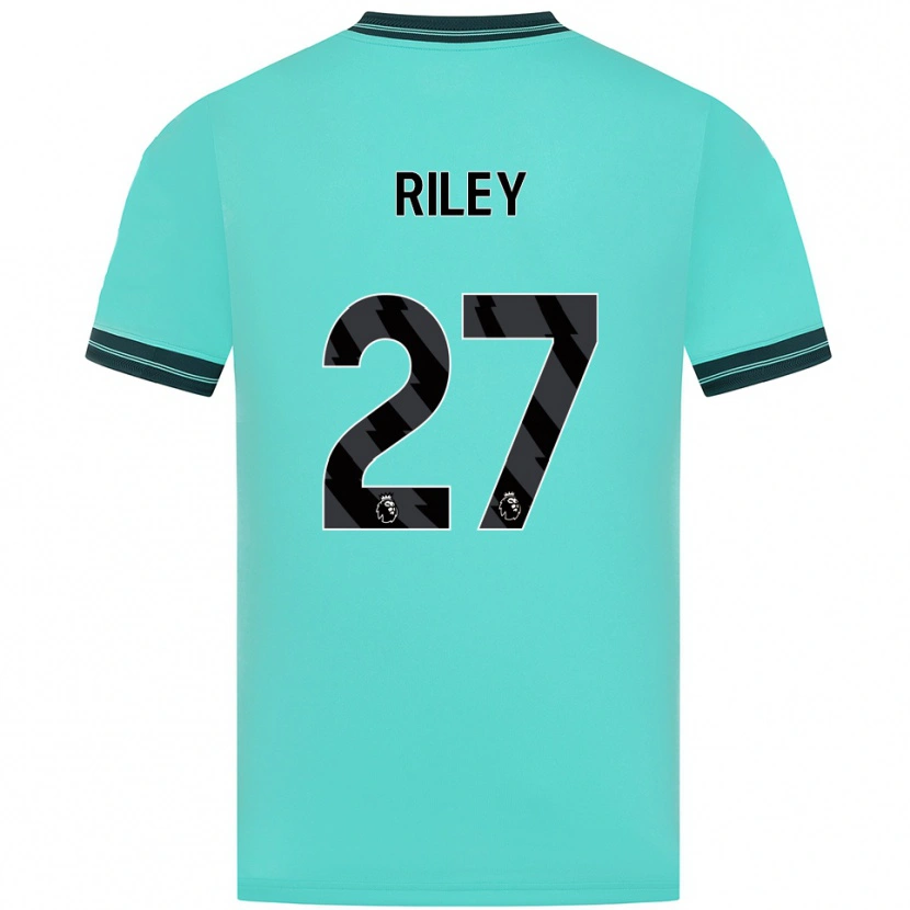 Danxen Hombre Camiseta Lauren Riley #27 Celeste Verde 2ª Equipación 2025/26 La Camisa