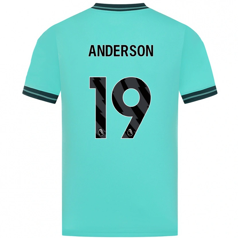Danxen Hombre Camiseta Becky Anderson #19 Celeste Verde 2ª Equipación 2025/26 La Camisa