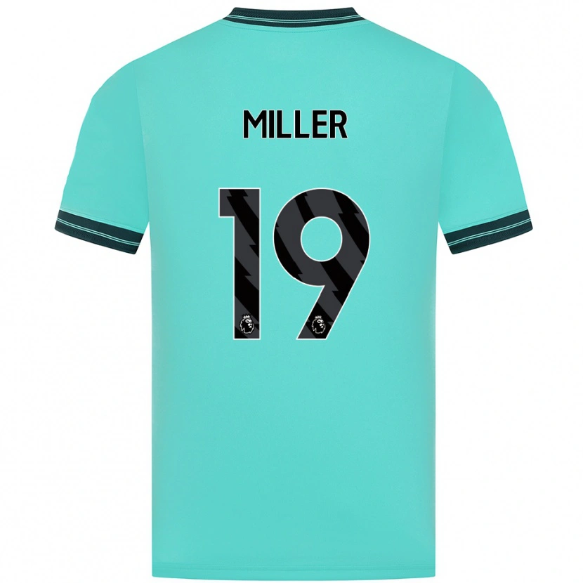 Danxen Hombre Camiseta Ali Miller #19 Celeste Verde 2ª Equipación 2025/26 La Camisa