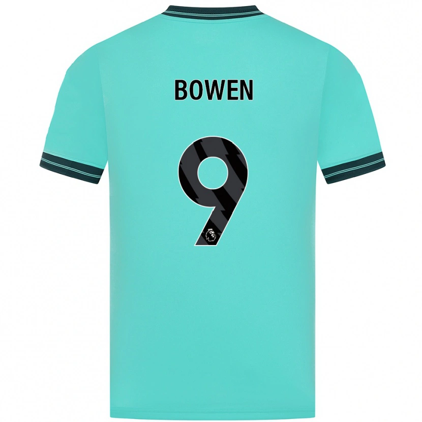Danxen Hombre Camiseta Reiss Bowen #9 Celeste Verde 2ª Equipación 2025/26 La Camisa