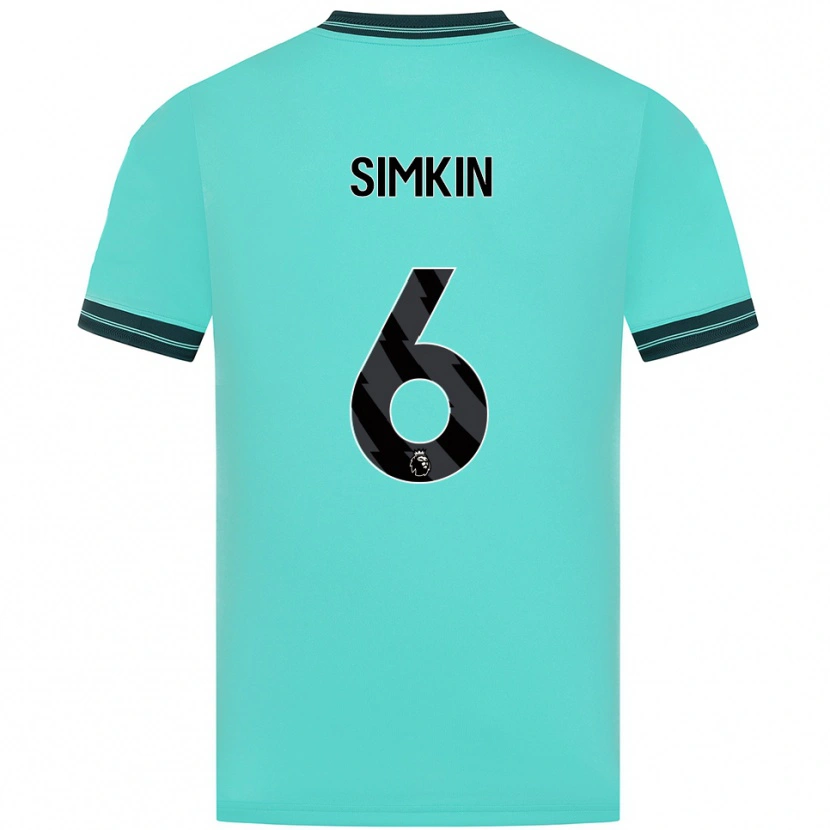 Danxen Hombre Camiseta Lily Simkin #6 Celeste Verde 2ª Equipación 2025/26 La Camisa