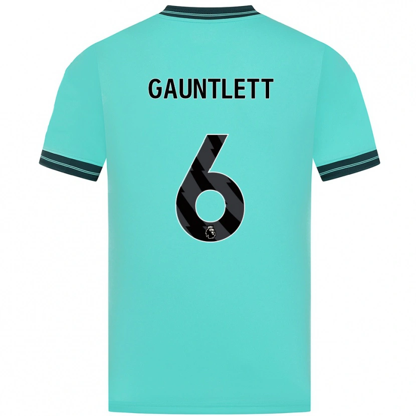 Danxen Hombre Camiseta Maz Gauntlett #6 Celeste Verde 2ª Equipación 2025/26 La Camisa