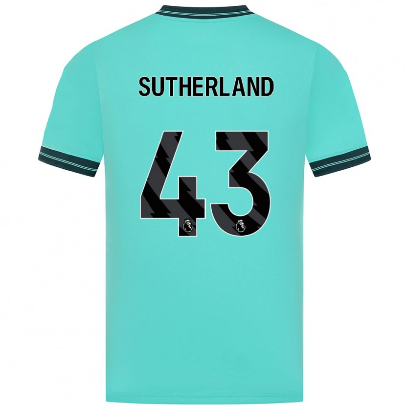 Danxen Hombre Camiseta Ethan Sutherland #43 Celeste Verde 2ª Equipación 2025/26 La Camisa