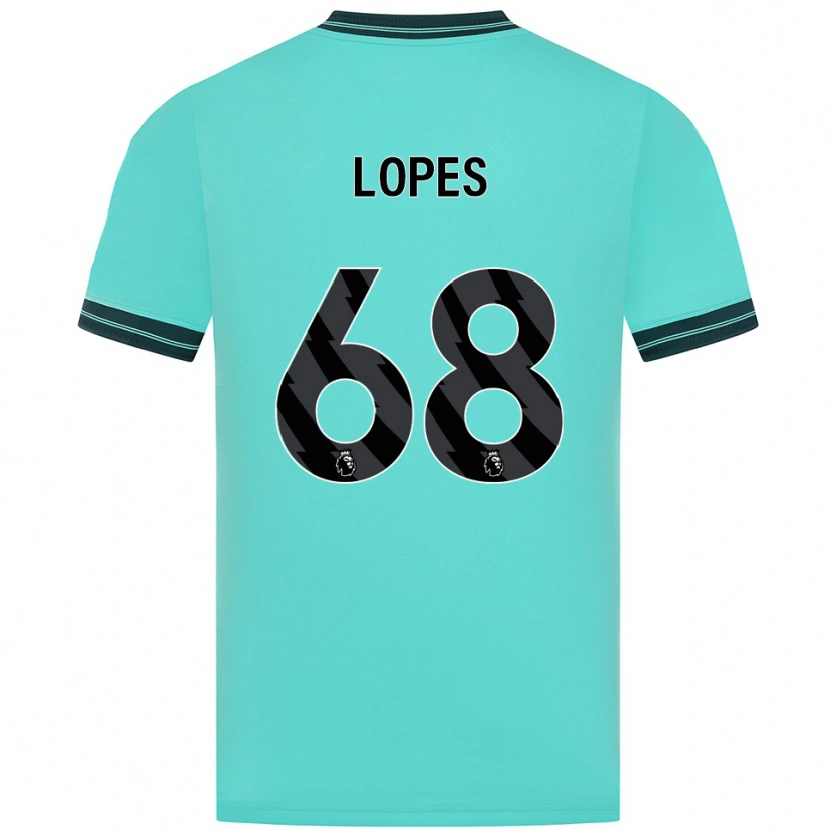 Danxen Hombre Camiseta Leo Lopes #68 Celeste Verde 2ª Equipación 2025/26 La Camisa