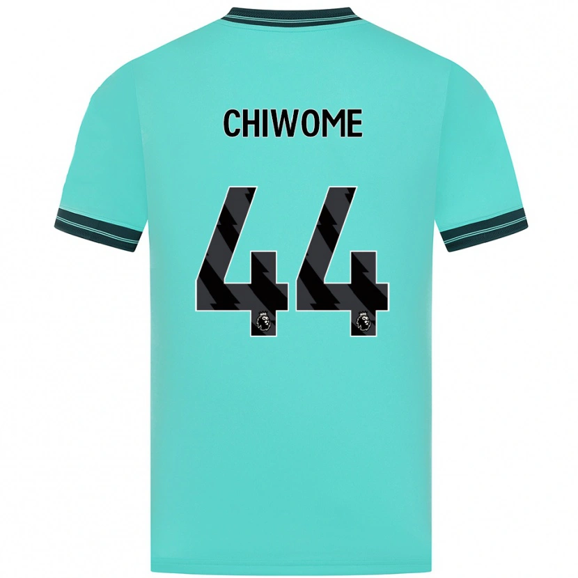 Danxen Hombre Camiseta Leon Chiwome #44 Celeste Verde 2ª Equipación 2025/26 La Camisa