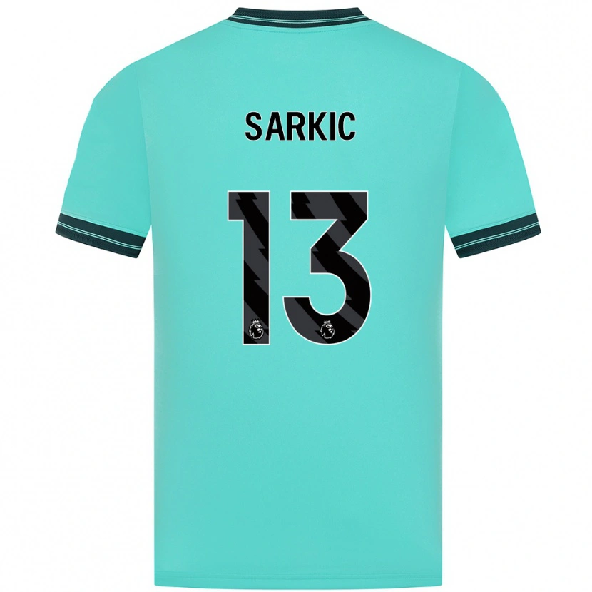 Danxen Hombre Camiseta Matija Sarkic #13 Celeste Verde 2ª Equipación 2025/26 La Camisa