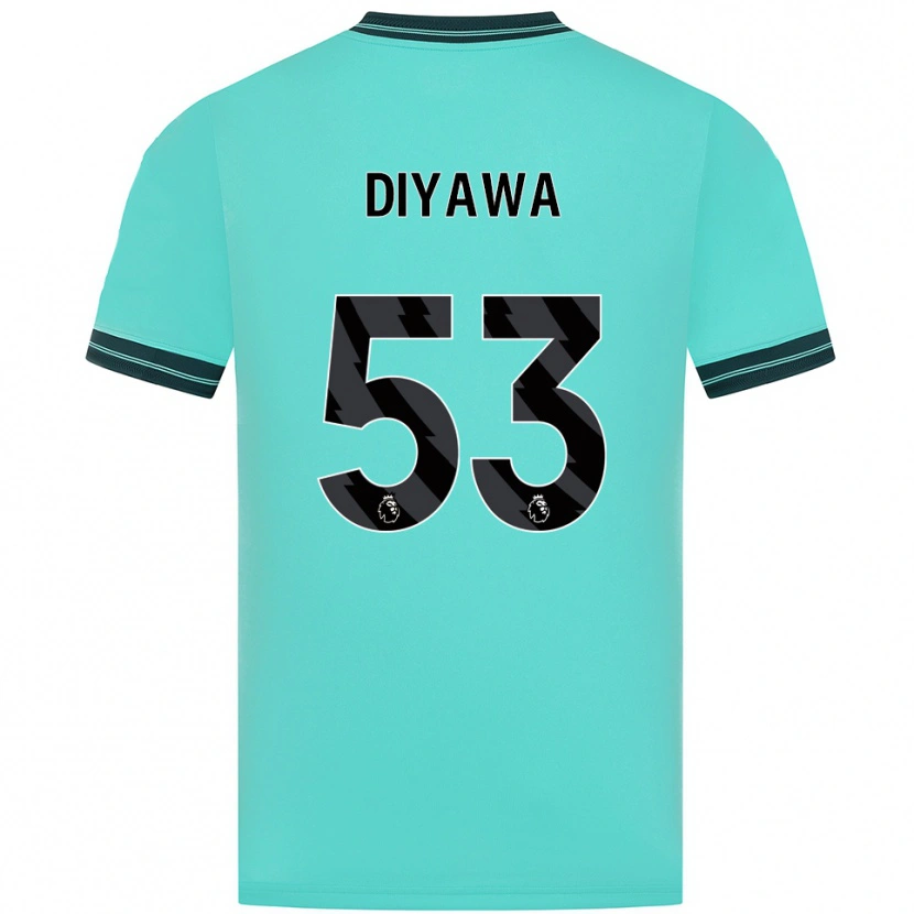 Danxen Hombre Camiseta Aaron Keto Diyawa #53 Celeste Verde 2ª Equipación 2025/26 La Camisa