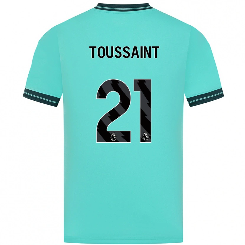 Danxen Hombre Camiseta Destiney Toussaint #21 Celeste Verde 2ª Equipación 2025/26 La Camisa