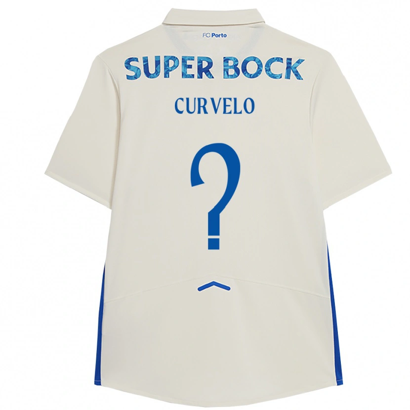 Danxen Hombre Camiseta Francisco Curvelo #0 Blanco Azul Equipación Tercera 2025/26 La Camisa