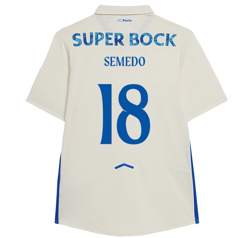 Danxen Hombre Camiseta Adriana Semedo #18 Blanco Azul Equipación Tercera 2025/26 La Camisa