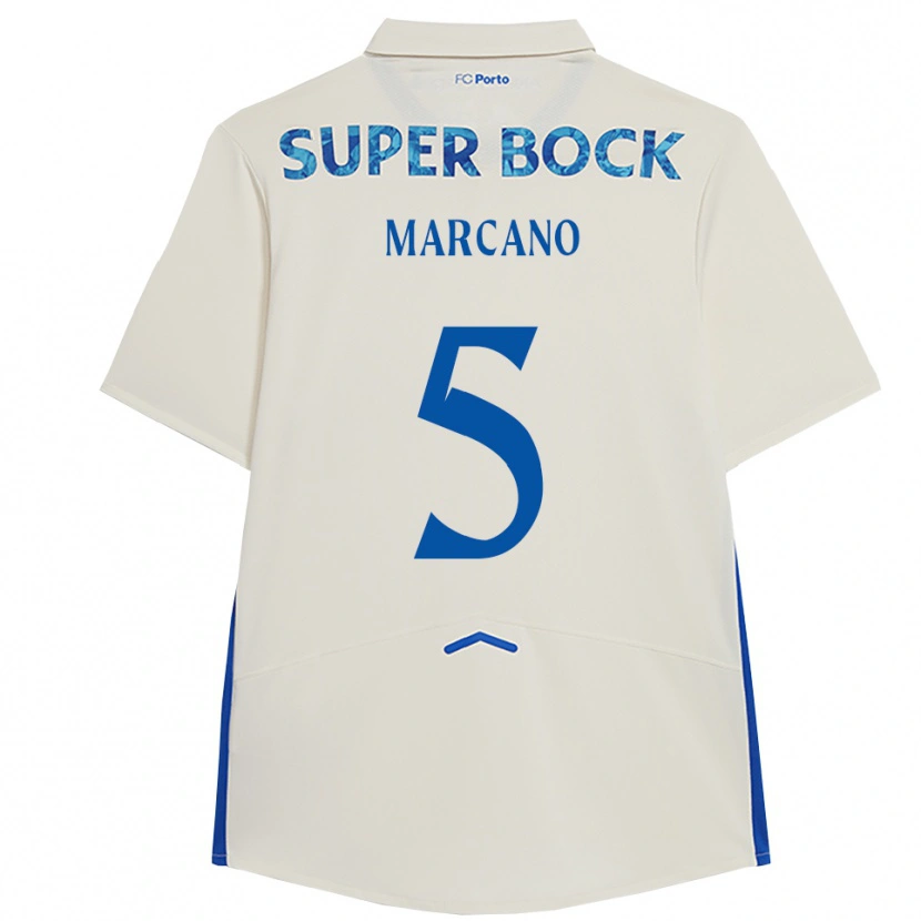 Danxen Hombre Camiseta Ivan Marcano #5 Blanco Azul Equipación Tercera 2025/26 La Camisa