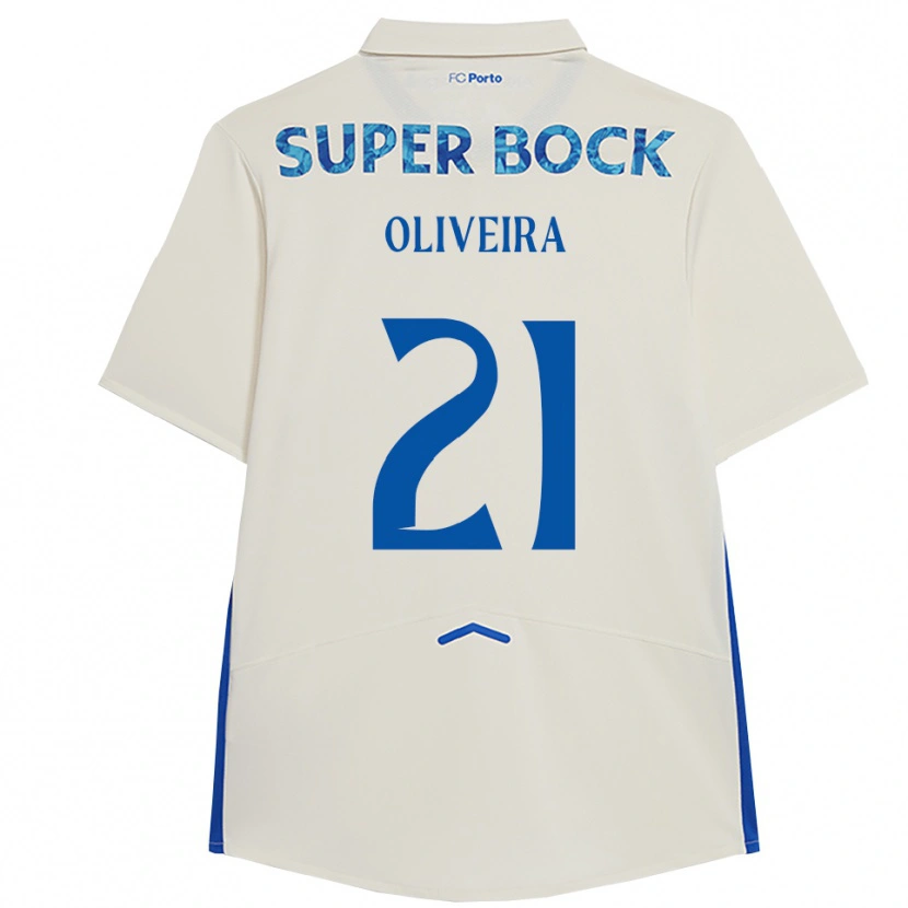 Danxen Hombre Camiseta Gonçalo Oliveira #21 Blanco Azul Equipación Tercera 2025/26 La Camisa