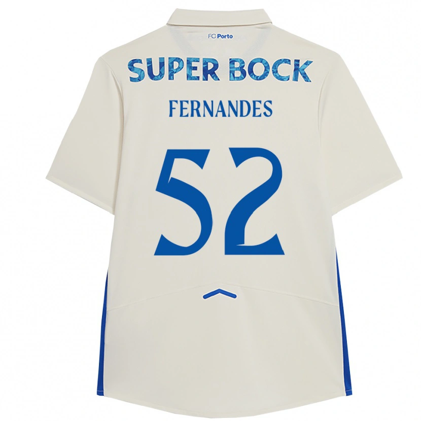 Danxen Hombre Camiseta Martim Fernandes #52 Blanco Azul Equipación Tercera 2025/26 La Camisa