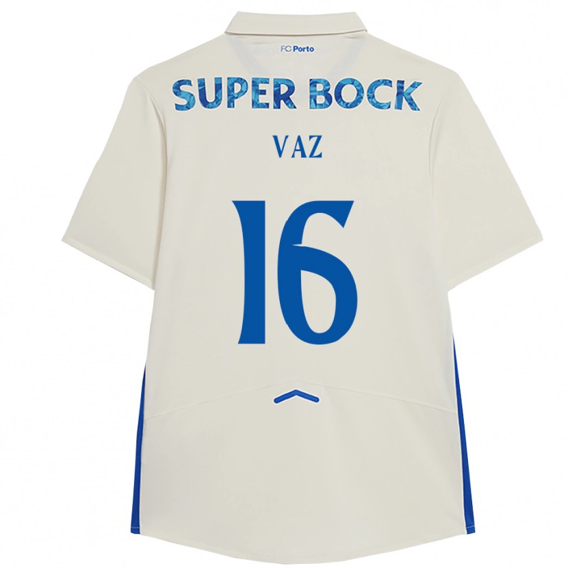 Danxen Hombre Camiseta Matilde Vaz #16 Blanco Azul Equipación Tercera 2025/26 La Camisa