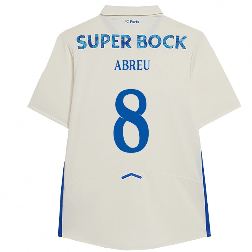 Danxen Hombre Camiseta João Abreu #8 Blanco Azul Equipación Tercera 2025/26 La Camisa