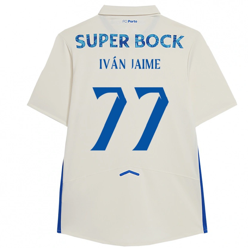Danxen Hombre Camiseta Iván Jaime #77 Blanco Azul Equipación Tercera 2025/26 La Camisa