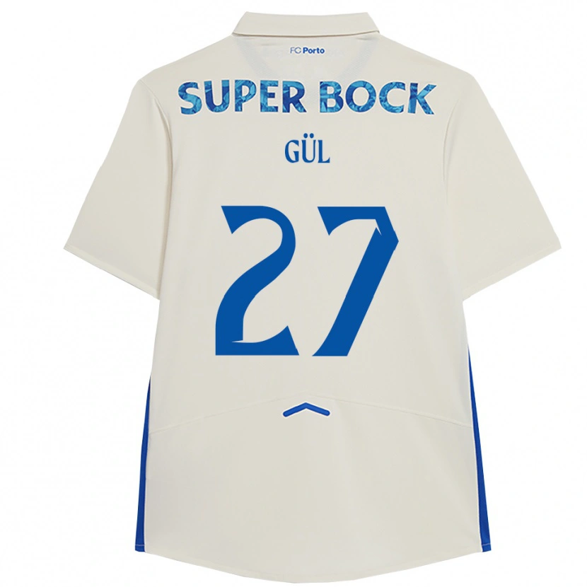 Danxen Hombre Camiseta Deniz Gül #27 Blanco Azul Equipación Tercera 2025/26 La Camisa