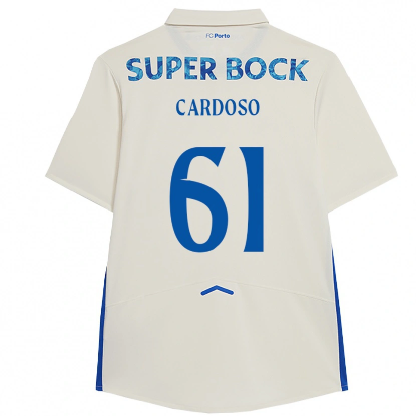 Danxen Hombre Camiseta Ivan Cardoso #61 Blanco Azul Equipación Tercera 2025/26 La Camisa