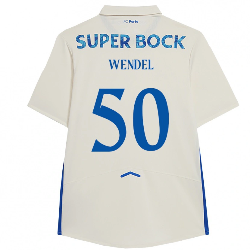 Danxen Hombre Camiseta Wendel #50 Blanco Azul Equipación Tercera 2025/26 La Camisa