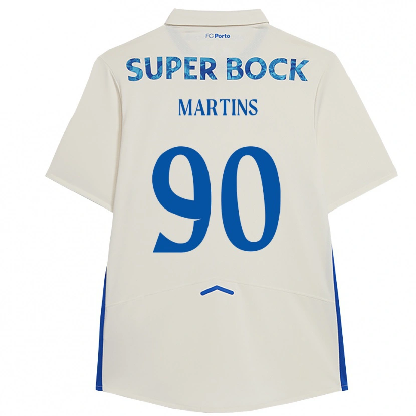 Danxen Hombre Camiseta Gil Martins #90 Blanco Azul Equipación Tercera 2025/26 La Camisa
