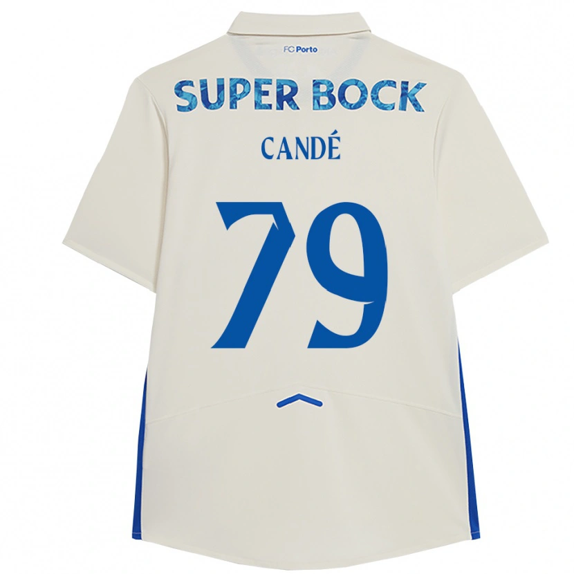 Danxen Hombre Camiseta Umaro Candé #79 Blanco Azul Equipación Tercera 2025/26 La Camisa