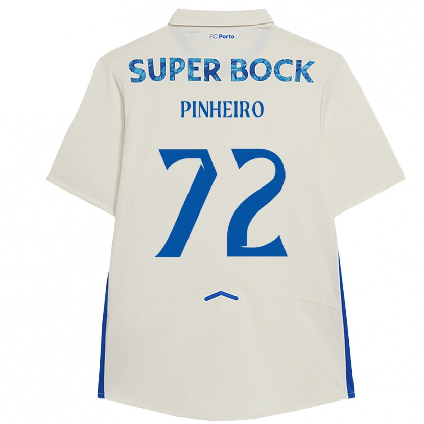 Danxen Hombre Camiseta Rodrigo Pinheiro #72 Blanco Azul Equipación Tercera 2025/26 La Camisa
