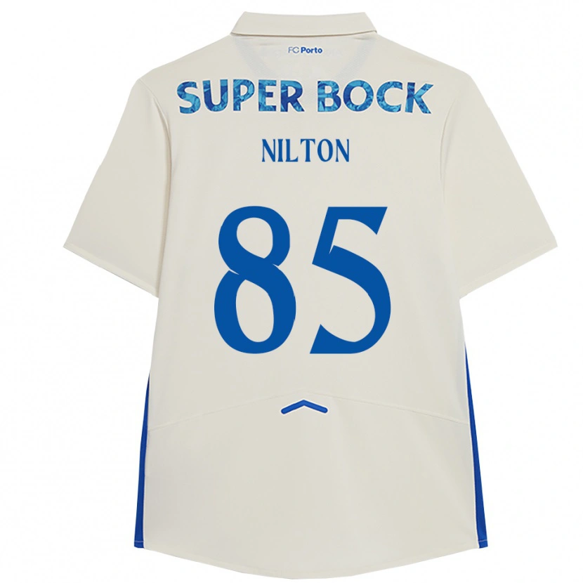 Danxen Hombre Camiseta Nilton #85 Blanco Azul Equipación Tercera 2025/26 La Camisa