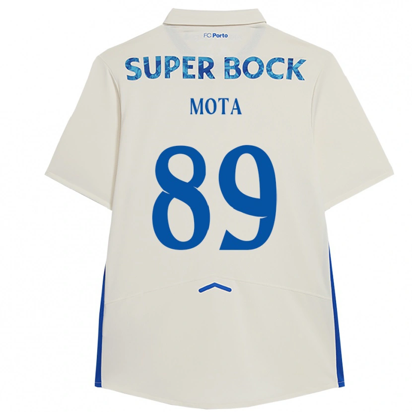 Danxen Hombre Camiseta Luís Mota #89 Blanco Azul Equipación Tercera 2025/26 La Camisa