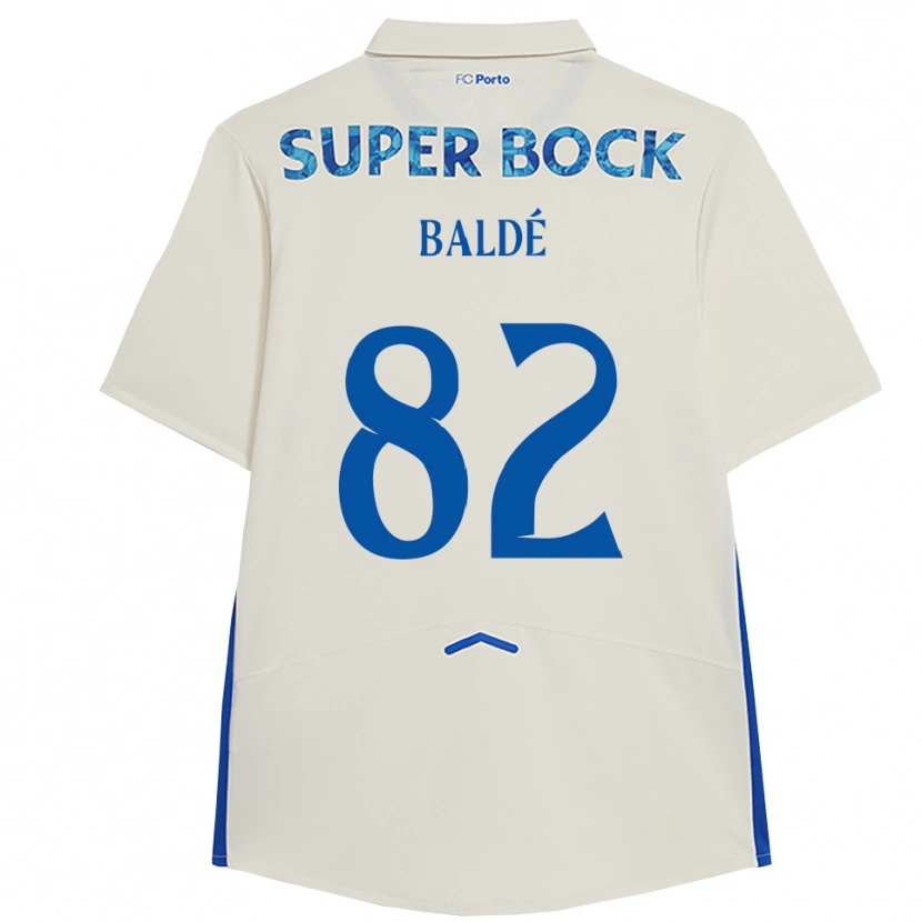 Danxen Hombre Camiseta Alfa Baldé #82 Blanco Azul Equipación Tercera 2025/26 La Camisa