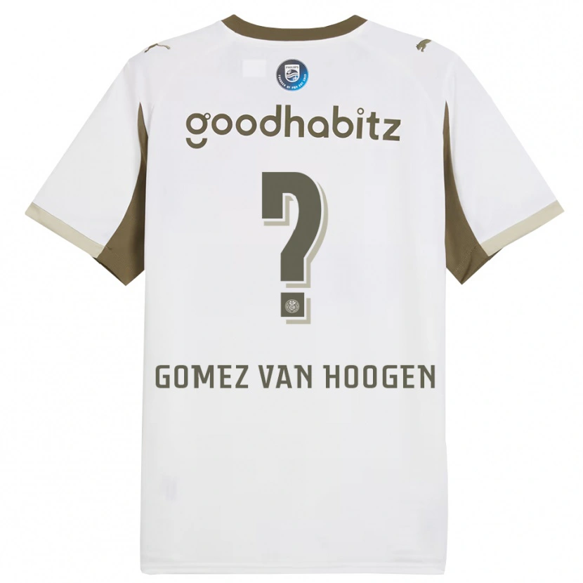 Danxen Hombre Camiseta Samuel Gomez Van Hoogen #0 Blanco Gris Equipación Tercera 2025/26 La Camisa